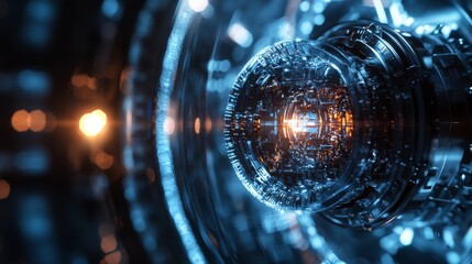 Poster - Nuclear energy power generation facility high-resolution science image futuristic technology abstract viewpoint power concept