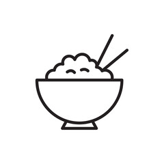 Rise Bowl icon Flat art in black and white isolated