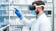 © Khritthithat - Male Scientist in Lab Coat Using Virtual Reality Headset for Research and Data Analysis in Modern Laboratory Environment with Medical Equipment