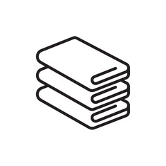 Towel icon Flat art in black and white isolated