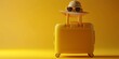 © YuDwi Studio - Sunny Vacation: Yellow Suitcase, Hat, and Sunglasses Await Adventure