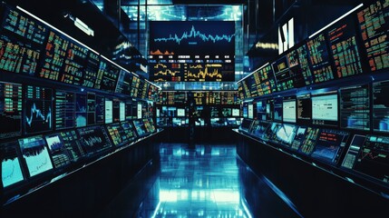 Aufkleber - Energy stock market insights professional analysis of electricity trading in a digital corporate room