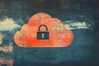 © Omor - An abstract representation of cloud security services that combines a secure padlock sign with a stylized cloud emblem. Generative Ai