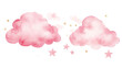 © Suchart - Soft Pink Clouds with Stars for Creative Designs
