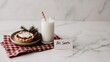 © AZ Studio - Milk and pie set out for Santa on a festive table with holiday decorations