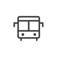 Sticker - Bus icons Simple outline vector logo