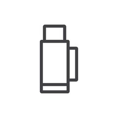 Wall Mural - Thermos icon Simple outline vector logo