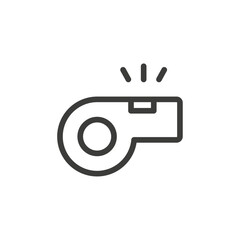 Poster - Whistle icon Simple outline vector logo