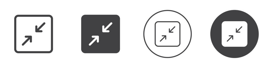 minimize icon Simple outline vector logo