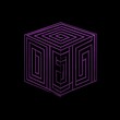 © Hafidz - Purple 3D cube maze pattern.