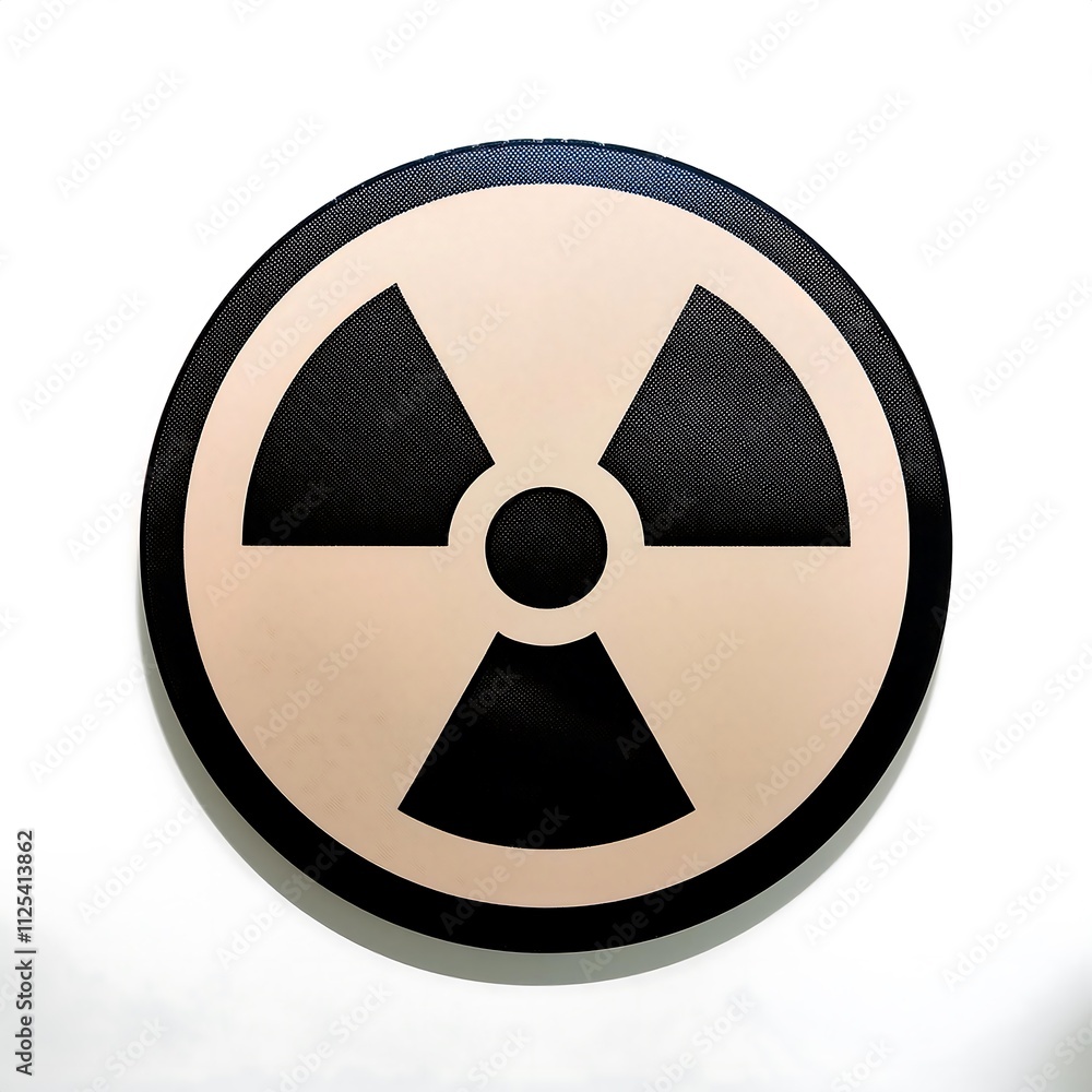 Radioactive material warning icon in flat style. Radiation danger ...