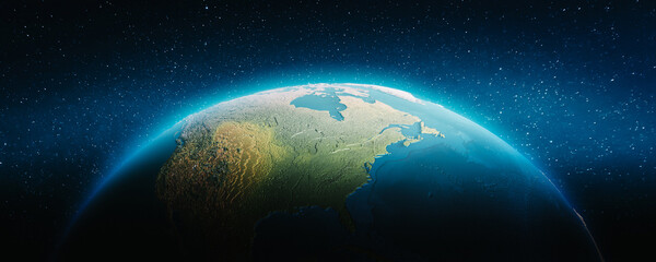 Wall Mural - planet earth - america map