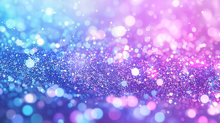 Shimmer glitter abstract background in vibrant colors with bokeh