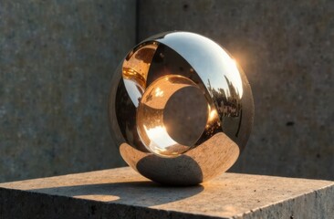 Aufkleber - Elegant composition on a concrete surface with artistic flair.
