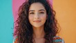 © Darcraft - Soft Smile of a Young Hispanic Woman in Stylish Outfit