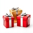 © Vladislav - One large yellow gift box and two smaller red ones