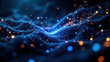 © Tameem - Dynamic graphic representation of AI-driven retrieval augmented generation with a flowing blue design and floating bubbles.