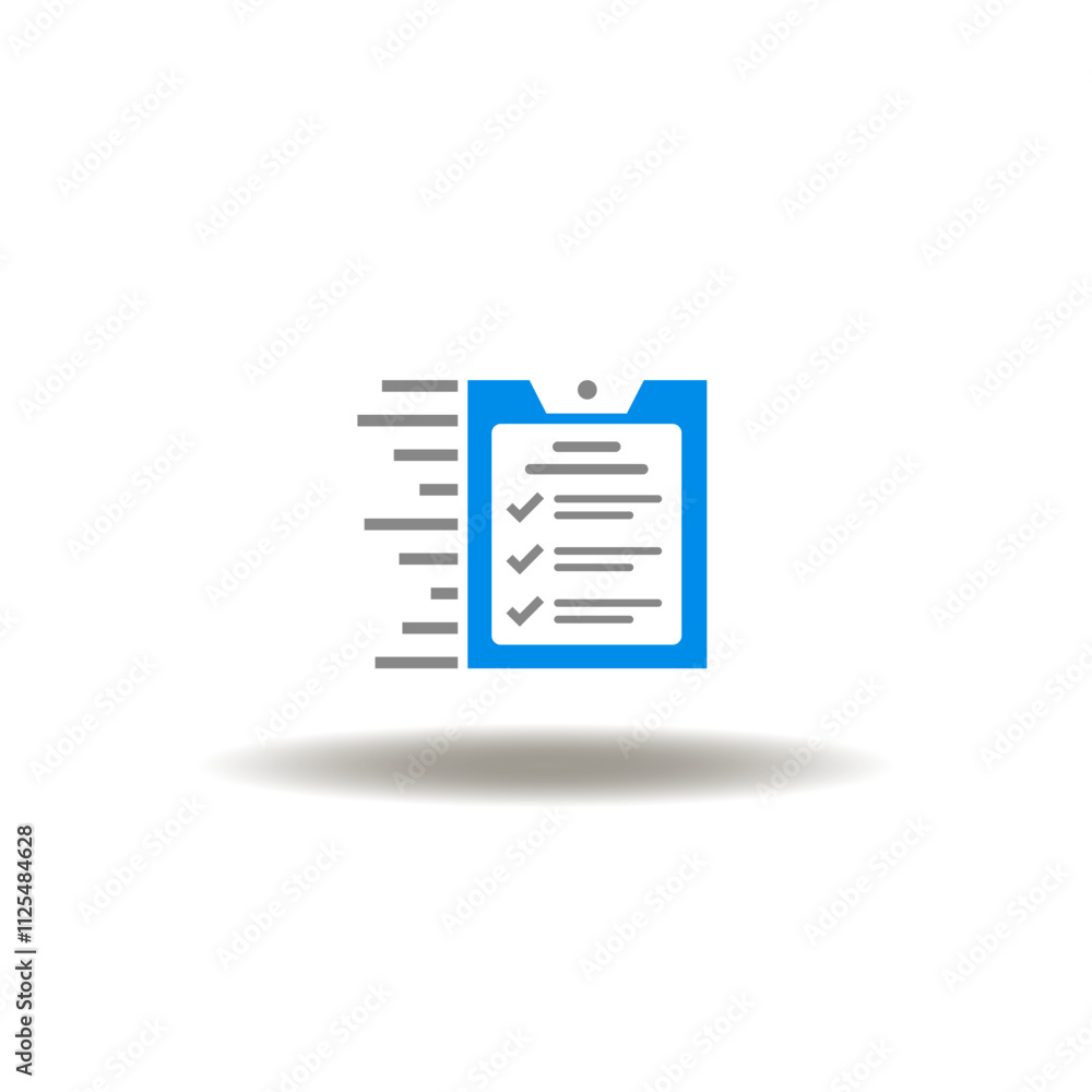 Fast Move Icon Vector illustration of checklist fast move. Symbol of regulation. Icon ...