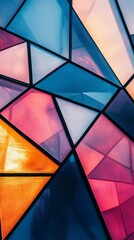 Canvas Print - Vibrant Geometric Glass Facade Design