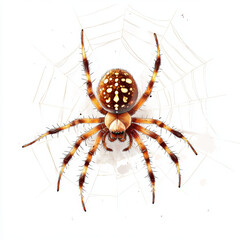 spider on white background