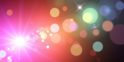 Wall Mural - Light lens flare vector effect with vibrant colors and realistic lens flares, shiny, vector, vibrant