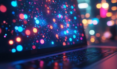 AI chatbot interface with automated message replies displayed on a laptop screen, representing the power of artificial intelligence in business and digital interactions