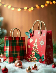 Wall Mural - christmas gift bags