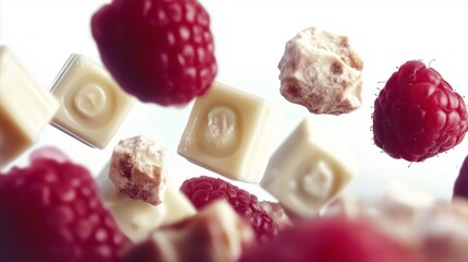 Sticker - Close up of a white and red dessert with the letters D and O on it