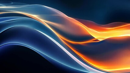 Aufkleber - Abstract colorful waves in motion, digital art concept