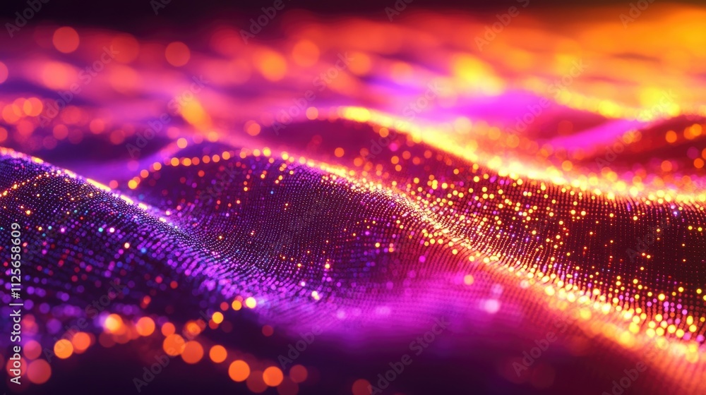 Grid surface. Abstract science or technology background of quantum ...