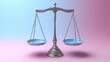 © Anakada - Conceptual representation of balance and justice with scales on colorful background for legal themes and ideas