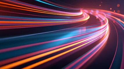 Aufkleber - Abstract colorful light trails with dynamic motion, futuristic technology and speed concept