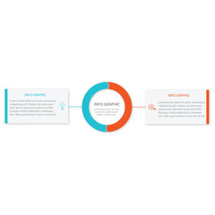 Wall Mural - dei organizational framework working infographic 2 points with circular flywheel cycle and arrow sha