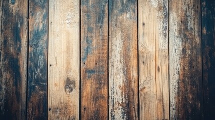 Wall Mural - Textured closeup of weathered wooden planks showcasing rustic patterns and rich natural colors ideal for backgrounds and design elements