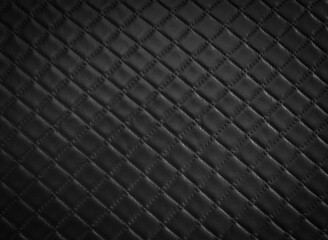 Black leather texture pattern background , for design, black and white