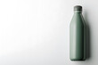 © Adi - Green reusable water bottle mock up with a blank logo space on a white background, isolated on a white background, copy space for text