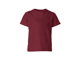 Wall Mural - cardinal red colour blank fashion tee front mockup template
