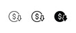 © Robbiya - cost reduce icon vector. cost reduce sign icon for web site