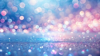 Wall Mural - Soft and dreamy sparkling background material with light diffused reflections (blue pink) , sparkles, magical