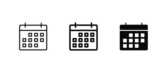 Wall Mural - calendar icon set. calender symbol icon vector