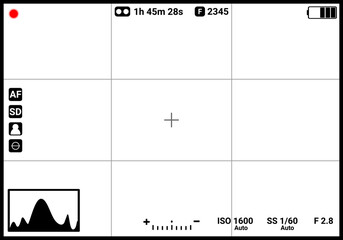 Wall Mural - Camera viewfinder. Camera display. Photo frame vector design.