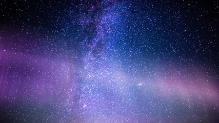 Wall Mural - aurora purple and milky way galaxy loop 24mm north