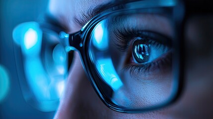 Fototapete - An analyst utilizes a computer to generate reports on KPIs and metrics, emphasizing the integration of business analytics within corporate strategies across various depar