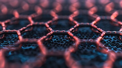 Close-up of futuristic metallic structure