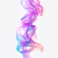 A vibrant smoke plume, neon color gradients