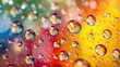 © Aulia - Vibrant Water Droplets Reflecting Rainbow Hues