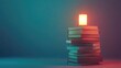 © Natchooda - A stack of books with a glowing light, illustrating the importance of education and lifelong learning.