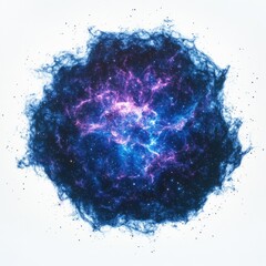 Wall Mural - abstract cosmic explosion with vibrant colors and textures