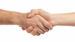 © mahamad - A handshake captured on a white background.