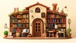 © Rere_Art151 - Charming Bookstore House Filled With Many Books